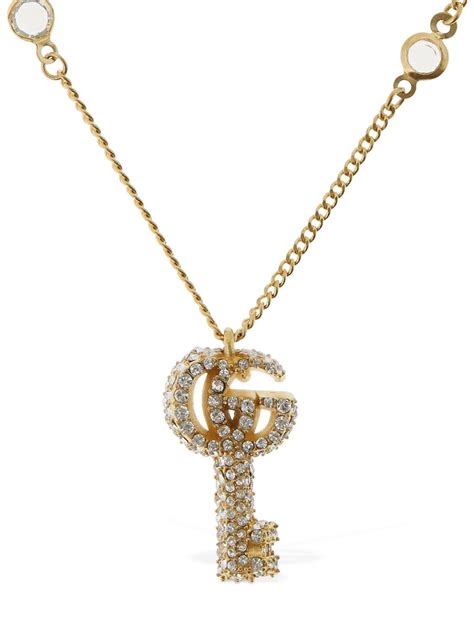 gucci necklace with key|Gucci necklace double g.